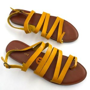 Madden Girl Mustard Strappy Sandals